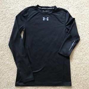 Under Armour Cold Gear L/S Fitted Shirt Kids Sz YXL Black/Gray